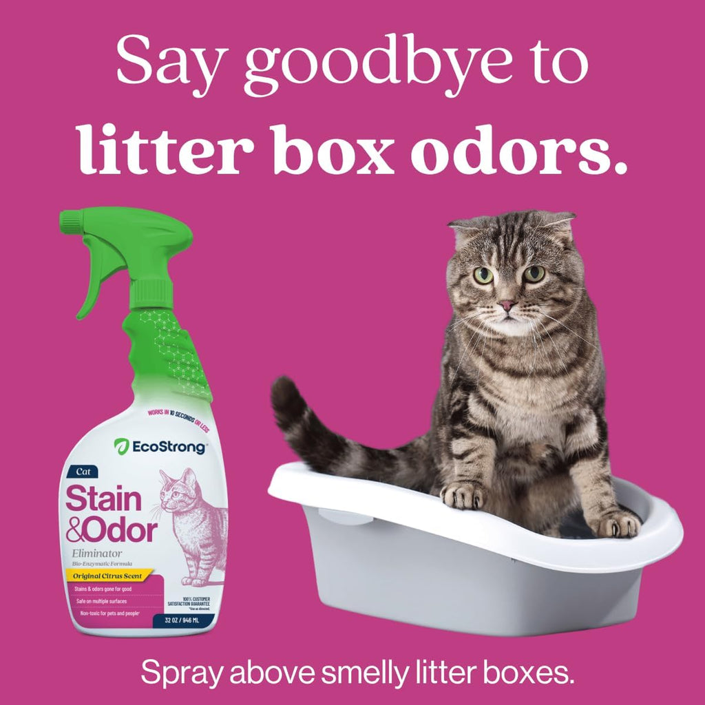 Eco Strong cat urine cleaner bottle profile view