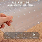 Uross pet carpet protector packaging showing dimensions and usage details