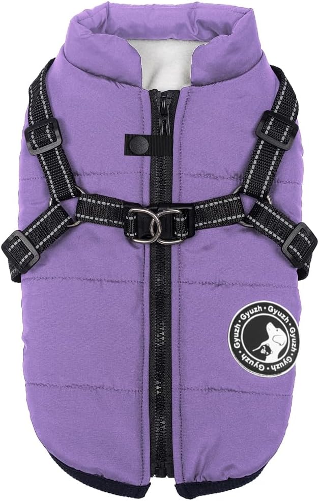 Gyuzh Dog Coat with Harness Puppy Coats Small Dog Harness Jacket Winter Waterproof Jackets for Smal Medium Large Dogs - Image 14
