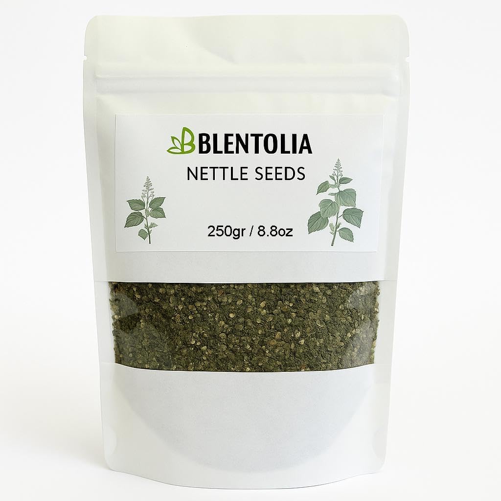 Blentolia Raw Nettle Seeds 250 gram front pouch view authentic imported herbal superfood