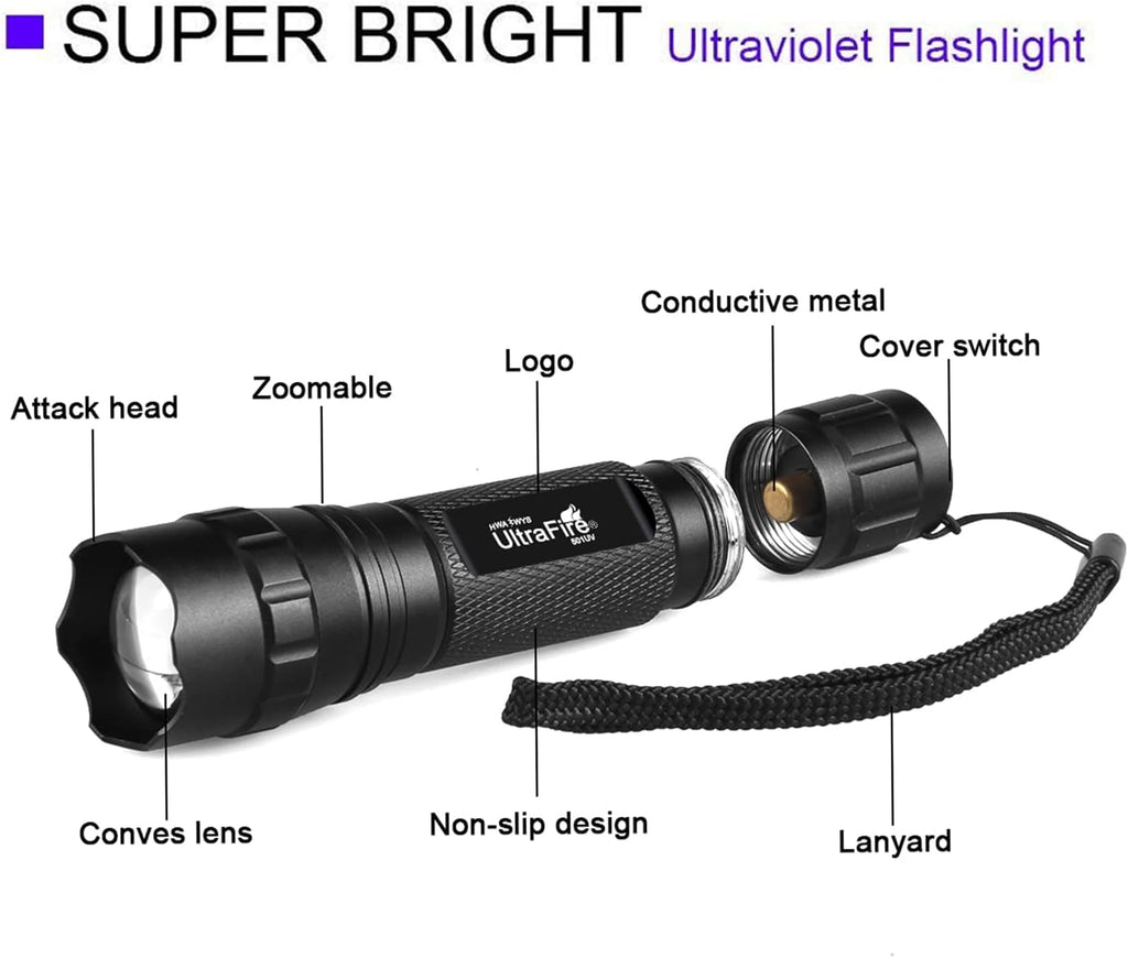 ULTRAFIRE 501B waterproof ultraviolet light used for resin curing