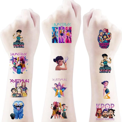 Agoodto Kpop Demon Temporary Tattoos 40 Sheets set