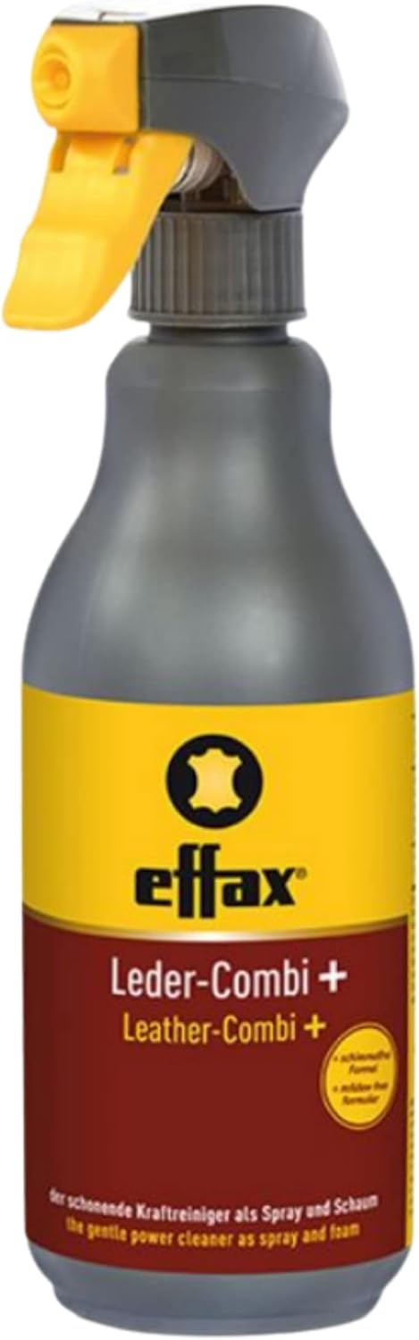 Tack Shack of Ocala Effax Leather Cleaner Combi Plus Protect Formula Spray five hundred milliliter bottle front view
