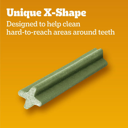 X-shape dog treats for plaque and tartar removal
