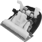 IWEEL replacement titanium blade front view showing thirty-five tooth ceramic moving clipper head.