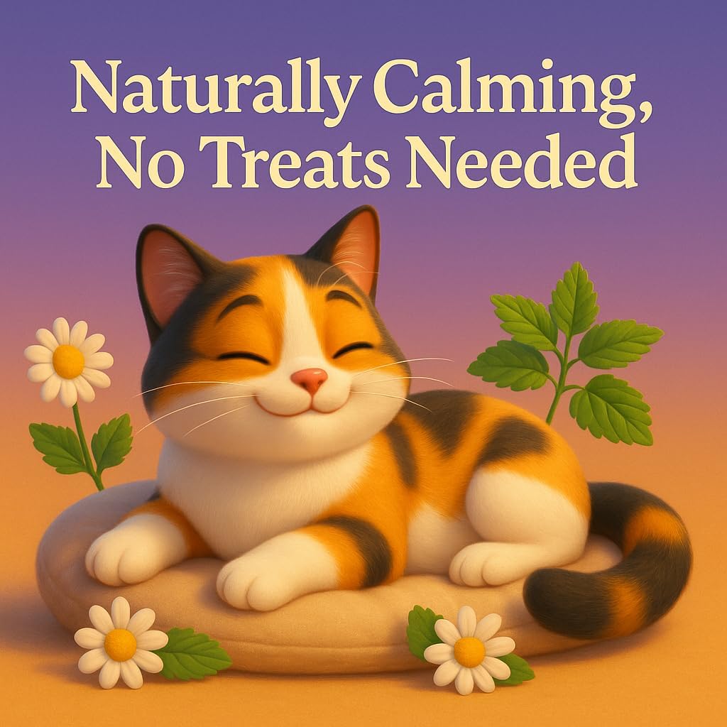 Feline stress relief organic herbal blend for indoor cats