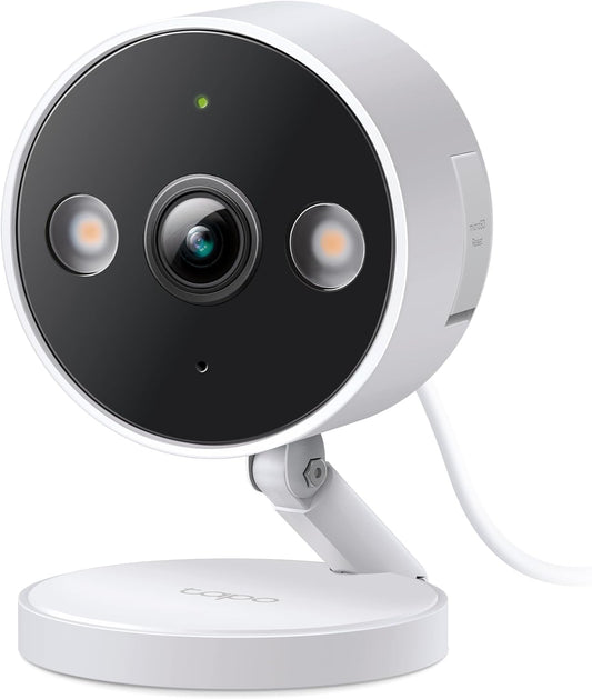 Tapo 2K+ Indoor/Outdoor Wired Security Camera - 2024 PCMag Editors' Choice, Person/Pet/Vehicle Detection, Baby Monitoring, Color Night Vision, Subscription-Free Local Storage or Optional Cloud, C120 - Image 1
