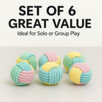 Set of six cat toys with crinkle sound feature