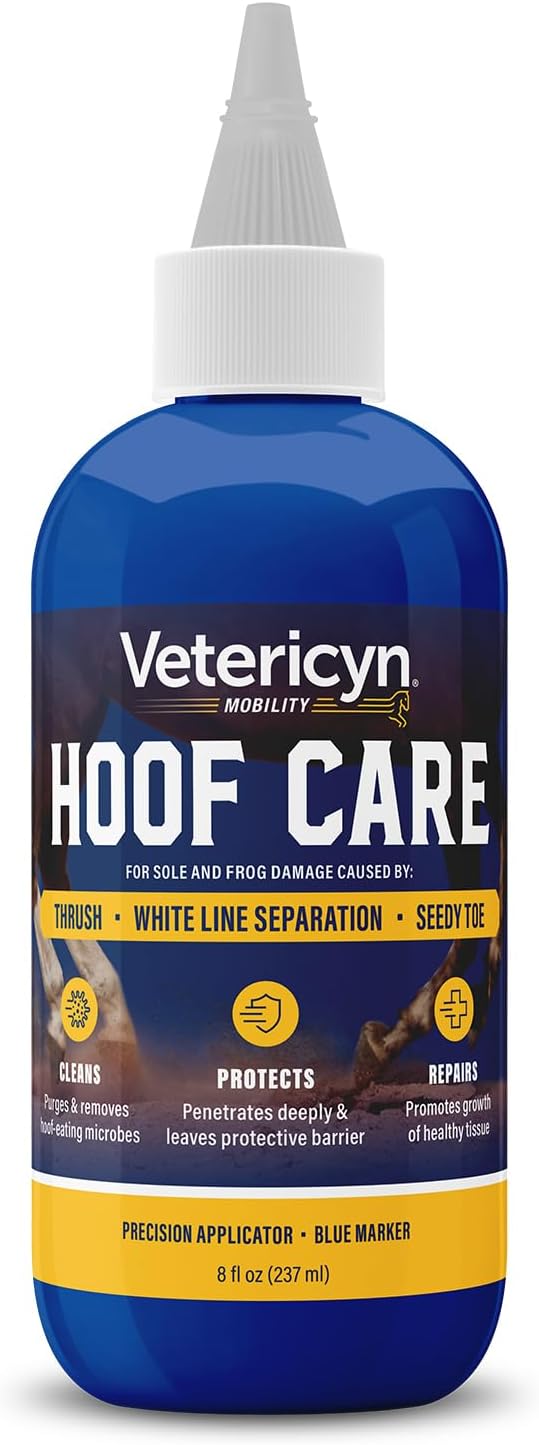 Vetericyn Mobility Equine Hoof Care front view bottle for horse thrush treatment.