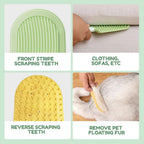 Yellow ice cream shaped pet brush for deshedding