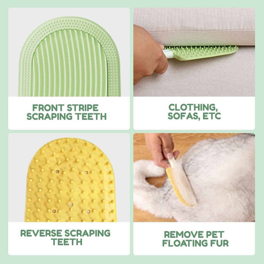 Yellow ice cream shaped pet brush for deshedding