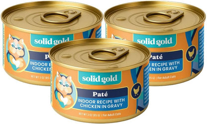 Solid Gold Wet Cat Food Variety Pack - Pate & Shreds in Gravy - Healthy Canned Cat Food Pate w/Real Chicken, Tuna, Mackerel & Sardine - Grain Free & Gluten Free Can Meals for Cats & Kittens - 12ct/3oz - Image 13