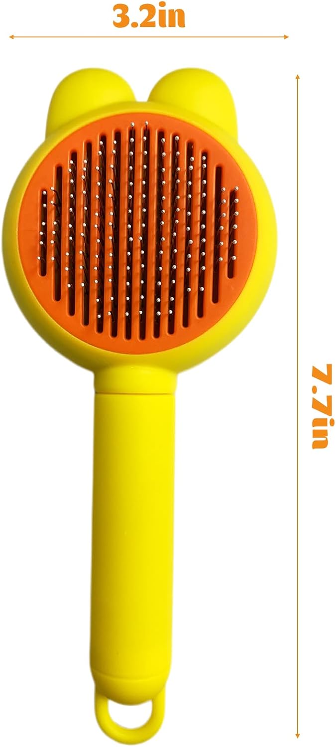 Close up of stainless steel teeth on Huang pet comb
