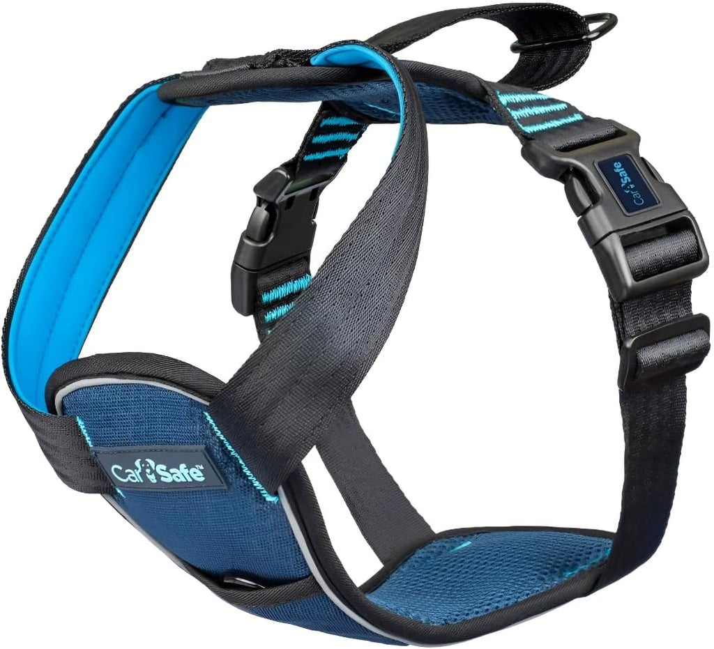 Adjustable straps on CarSafe crash tested dog harness