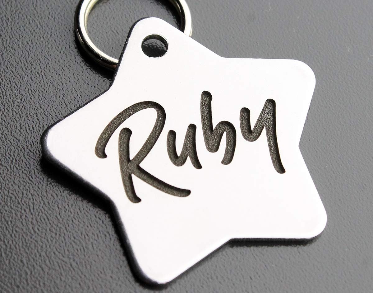 DEEP Engraved Premium Dog & Cat ID Tag - Personalized, Stainless Steel, Long-Lasting Durability - Bone 1" x1-1/2 (2-Side Engraving) - Image 11