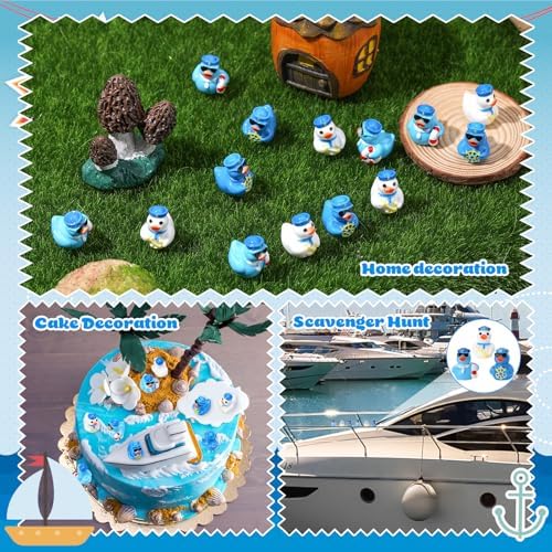 Assorted sixty piece set of small resin ducks for cruise ship hiding and DIY crafts