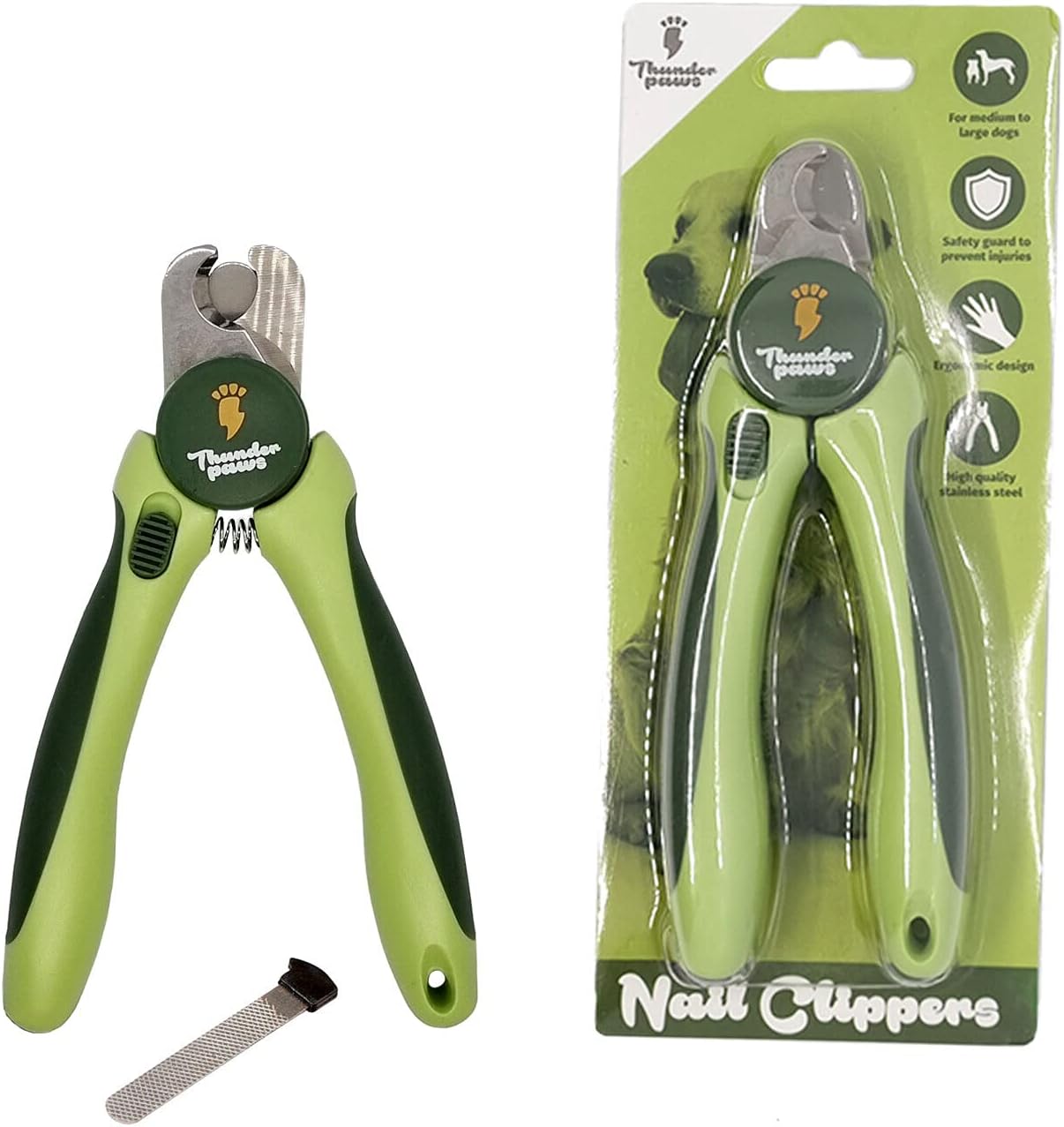 LED Dog Nail Clippers with Light, Trimmers with Protective Guard, Quick Sensor, Safety Lock and Nail File - Suitable for Large and Small Dogs & Cats (Yellow, LED) - Image 15
