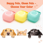 Ergonomic non-slip handle of Haminway dog bath brush
