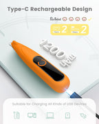 PAPMINI professional grade orange trimmer showing safe circular toothed moving blade system