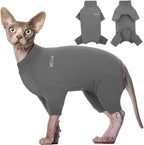 ROZKITCH Sphynx Cat Pajamas Christmas, Breathable Soft Cat Jumpers for Cats Only, Coat with Four Legs, Warm Sweater T-Shirt Pajamas Jumpsuit Vest Cornish Rex Devon Rex Peterbald Red XS - Image 10