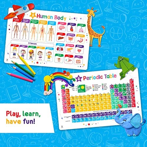 Close up view of the durable BPA free plastic surface and foam backing of Simply Magic children mats.