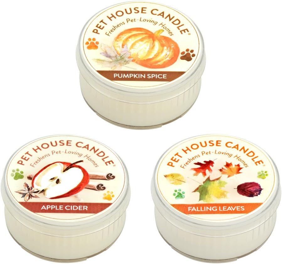 Pet House Mini Candles for Pet Odor Made with Natural Soy Wax, Plant Based, Dog and Cat Friendly Scented Candles, Variety Pack of 3 - Image 12