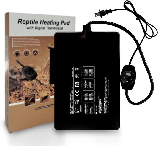 Fipasen reptile heating pad with digital thermostat front view