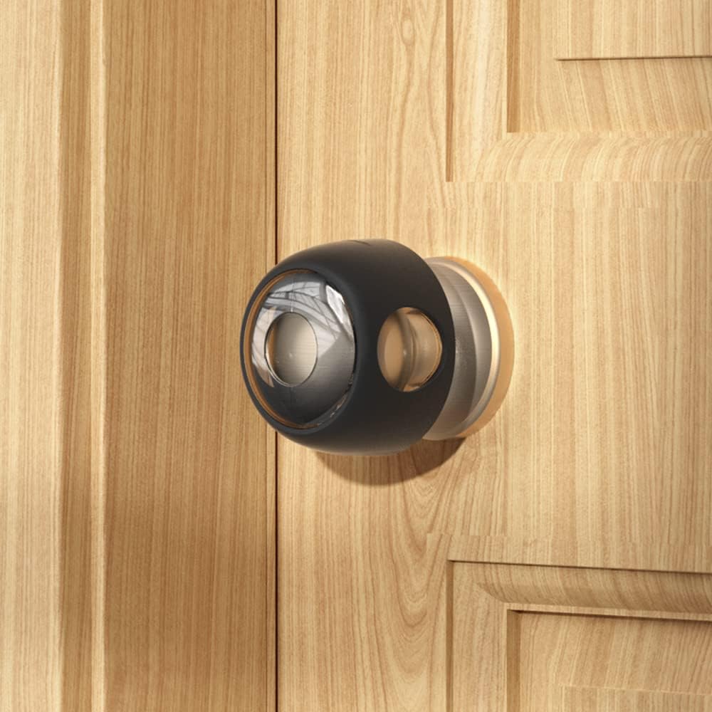 Eudemon door knob safety cover front view clear black