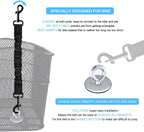 Mattisam dog safety leash attached to bicycle basket