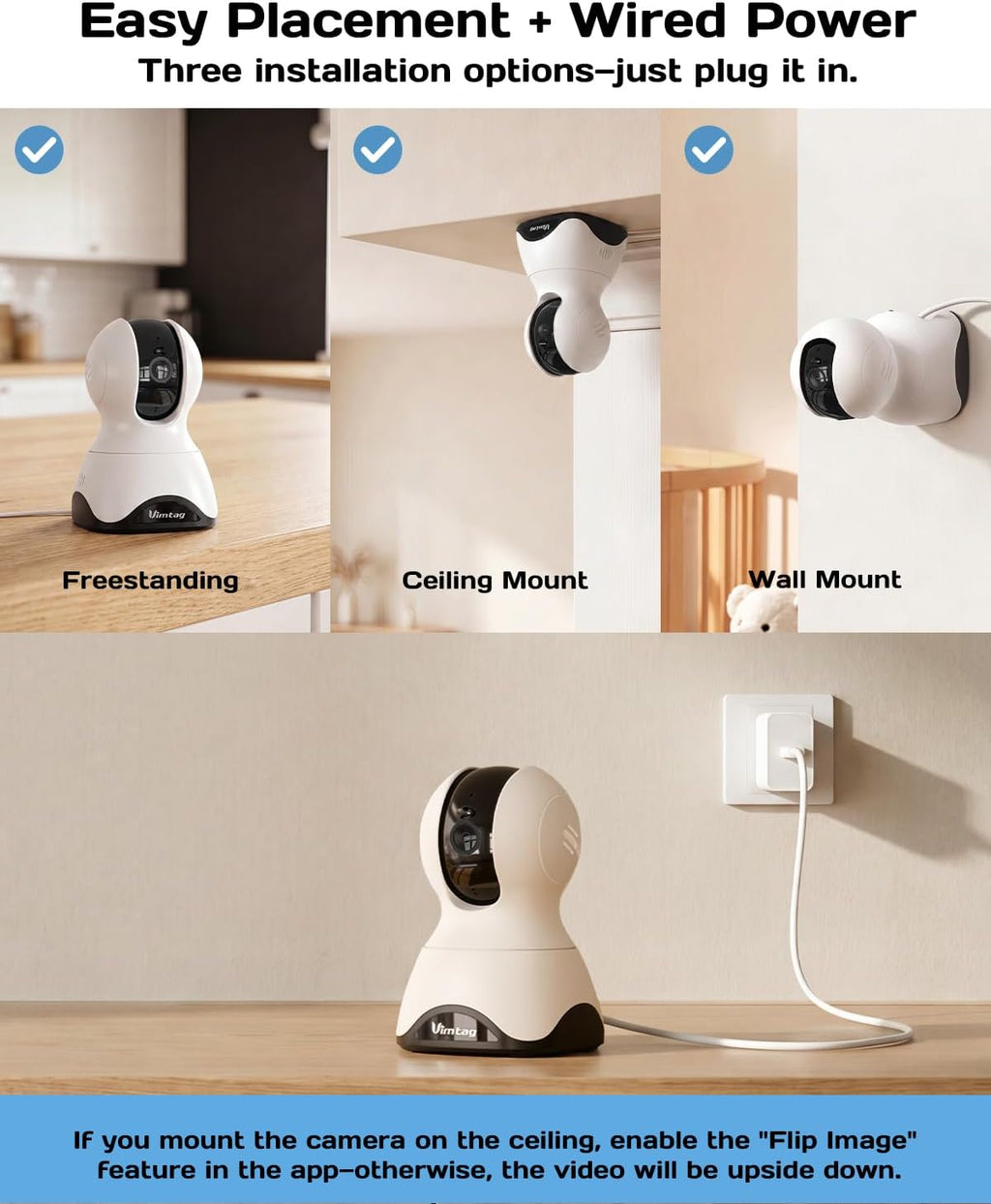 VIMTAG 2.5K 4MP Pan/Tilt Pet Camera Indoor with Phone App for Dog/Cat/Baby/Nanny/Home Security, Motion Tracking, Night Vision, 2-Way Audio, AI Detection, 5G/2.4GHz WiFi, Cloud & SD Card, Works w/Alexa - Image 10