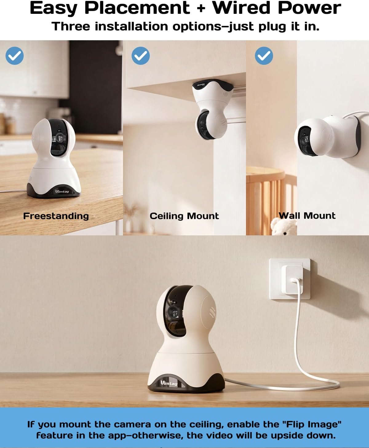 VIMTAG 2.5K 4MP Pan/Tilt Pet Camera Indoor with Phone App for Dog/Cat/Baby/Nanny/Home Security, Motion Tracking, Night Vision, 2-Way Audio, AI Detection, 5G/2.4GHz WiFi, Cloud & SD Card, Works w/Alexa - Image 10