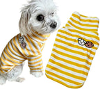 Turtleneck Dog Shirt Cute Doggie Embroidery Super Soft Dog Sweatshirt Stretchy Striped Puppy Pullover for Cats Small Medium Large Dogs (X-Large, Brown Striped) - Image 9