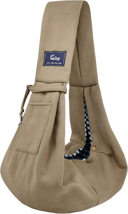CUBY Dog and Cat Sling Carrier - Hands Free Reversible Pet Papoose Bag - Soft Pouch and Tote Design - Suitable for Puppy, Small Dogs Cats Outdoor - Image 12