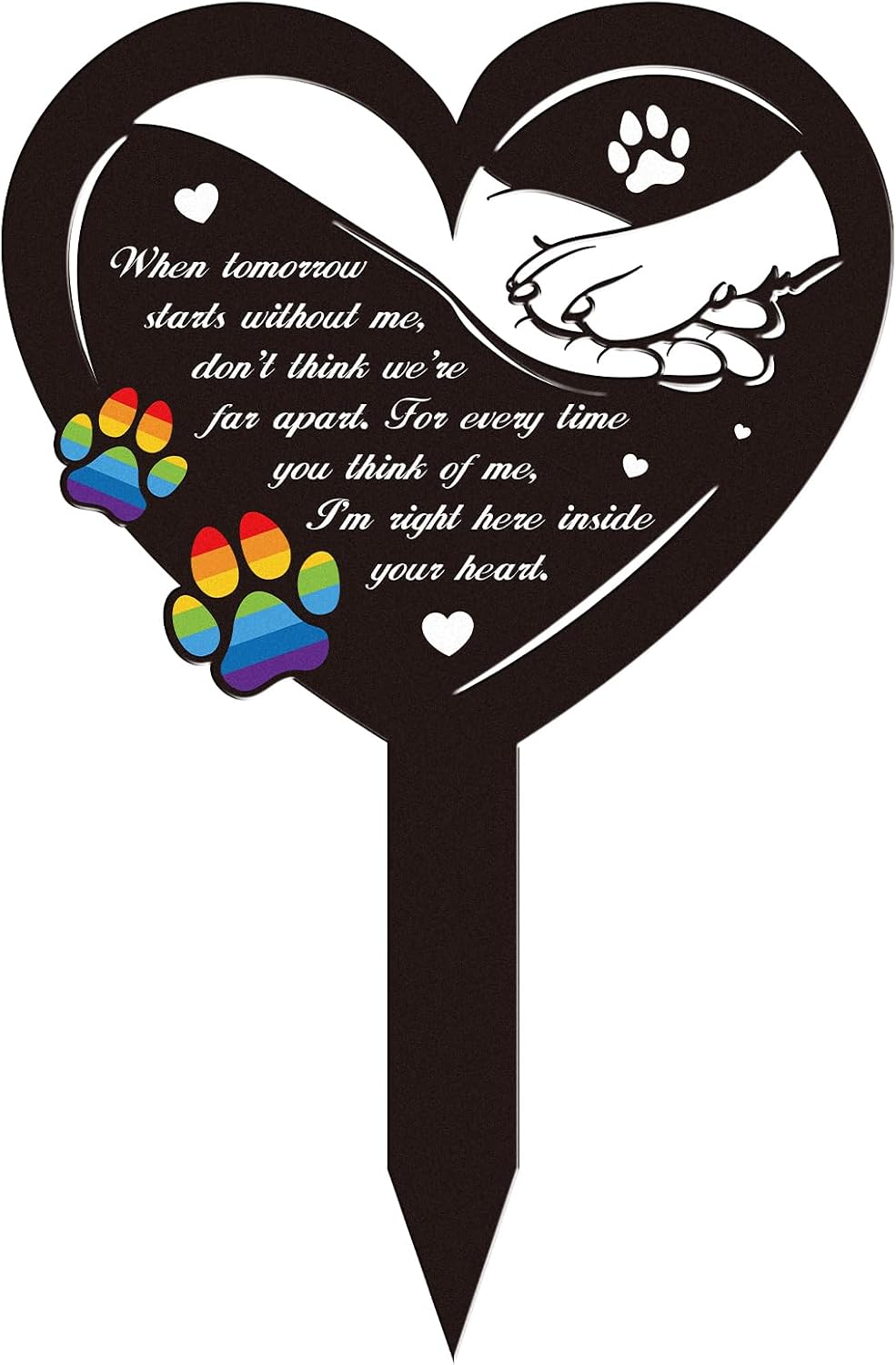 Pet Cat Memorial Grave Markers - Rngmsi Flowers Butterfly Cat Metal Garden Stakes Grave Decorations for Cemetery Pussy Memorial Stones Plaques for Outdoors - Image 13