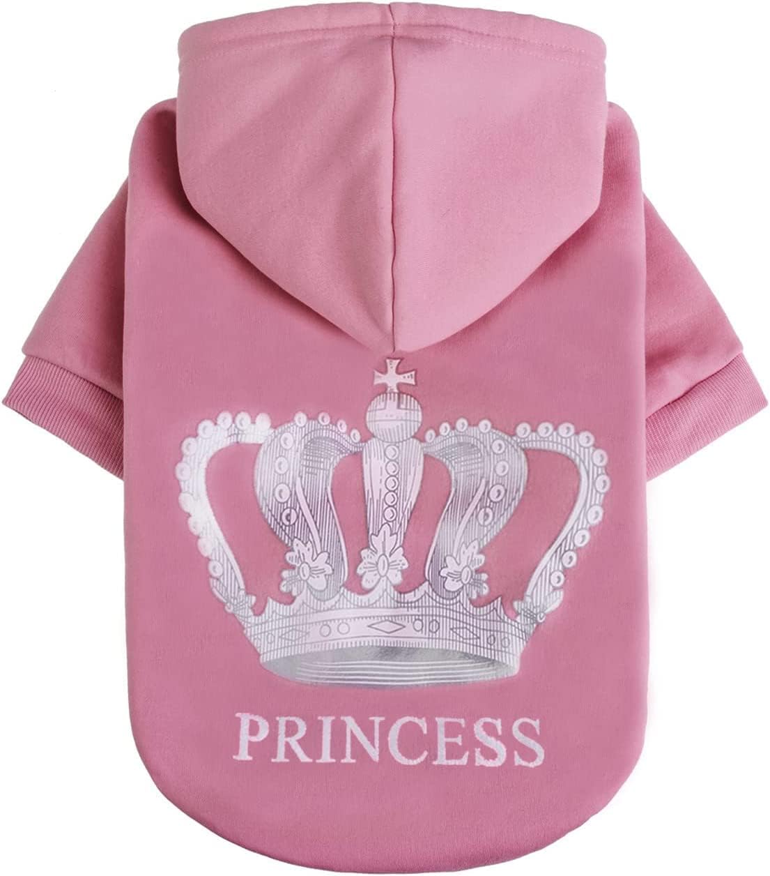 EXPAWLORER Princess Dog Hoodie-Soft Dog Sweater Calming Fleece Sweatshirt Cold Weather Pet Clothes,Pitbull Clothes Outfits,Coat Apparel for Puppy,Cat, Small Medium Large Dogs,Pink Medium - Image 10