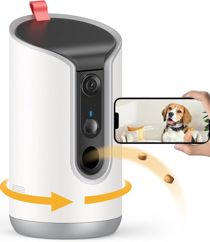 TKENPRO 2K Pet Camera Treat Dispenser front view interactive dog monitoring system