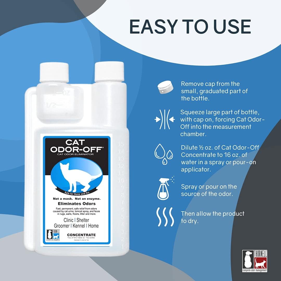 Concentrated feline urine smell eliminator liquid for carpet cleaning