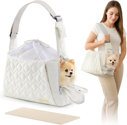 Dimensions visualization of the JourCraf pet carrier for small dogs