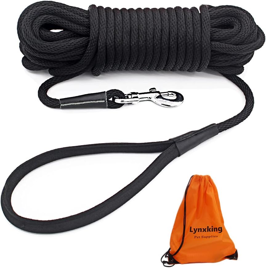 lynxking Check Cord Dog Leash Long Lead Training Tracking Line Comfortable Handle Heavy Duty Puppy Rope 10ft 15ft 30ft 50ft for Small Medium Large Dog - Image 9
