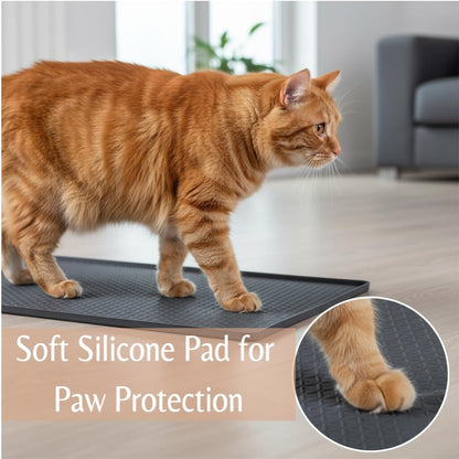 Kmiyivi premium multi cat litter box mat rolled up easily for storage