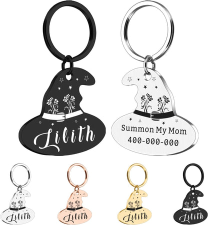 Personalized Christmas Dog Collar Tag - Goth Ghost Bat Pet ID Tags for Dogs & Cats, Christmas Accessories for Pet, Xmas Stocking Stuffers,Cute Winter Gifts for Pets (Ghost-Shaped ID Tag) - Image 10
