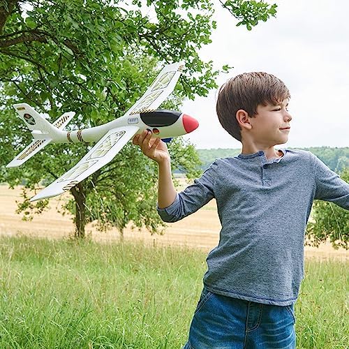 Premium foam aircraft toy with international flag decals applied to the wings