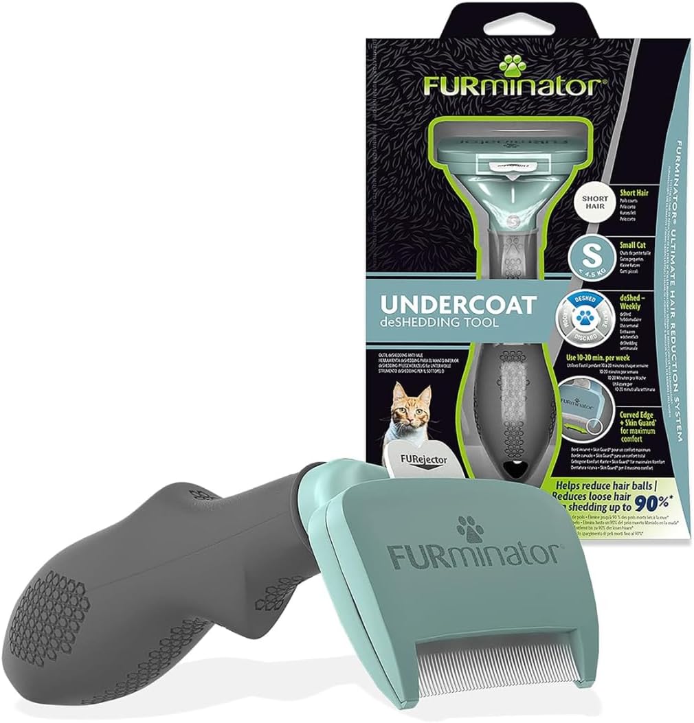 Furminator undercoat deshedding tool for small short hair cats front view