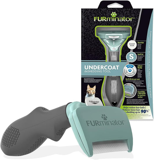 Furminator undercoat deshedding tool for small short hair cats front view