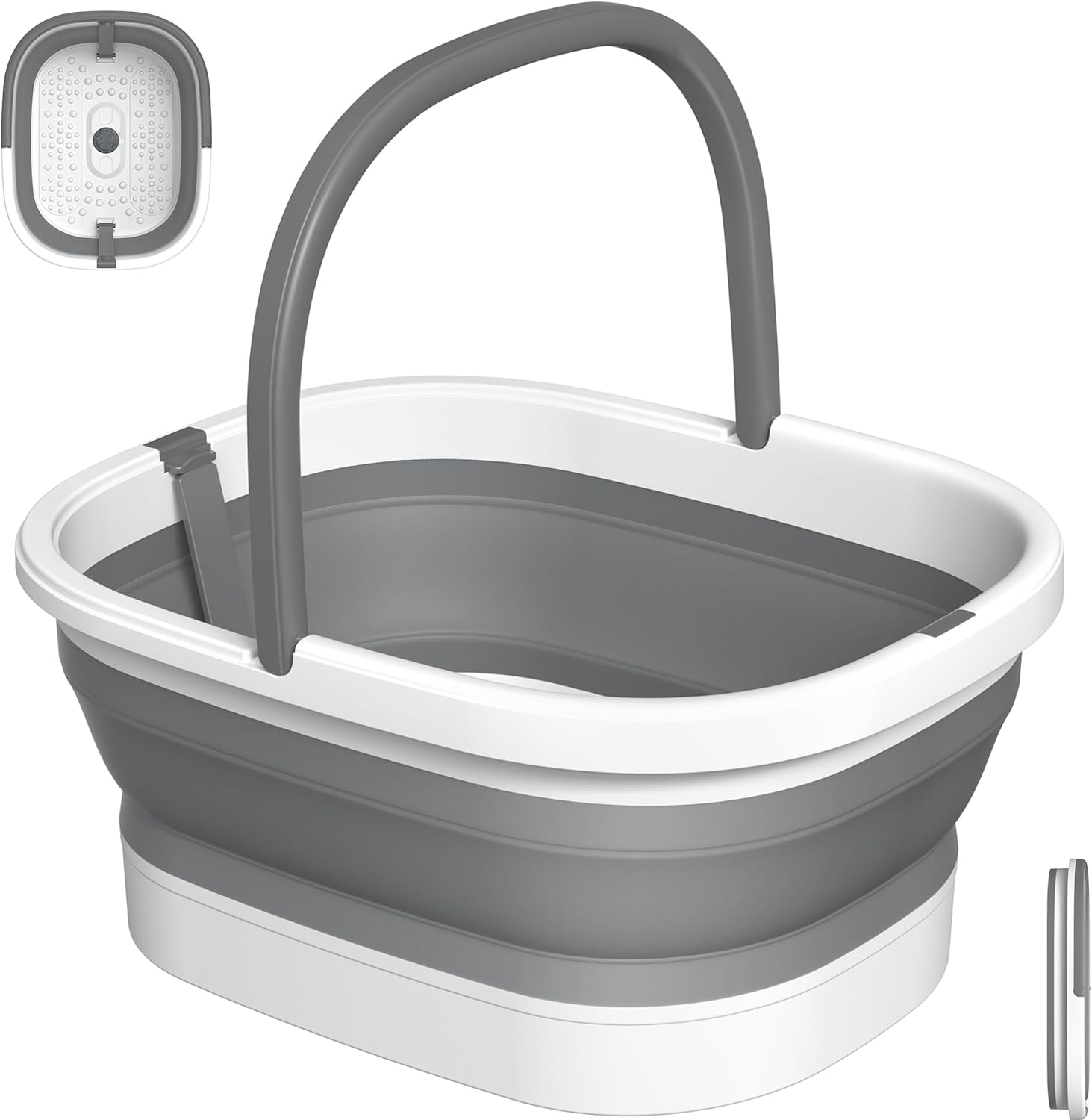 Nekteck collapsible foot soaking tub front view for home spa