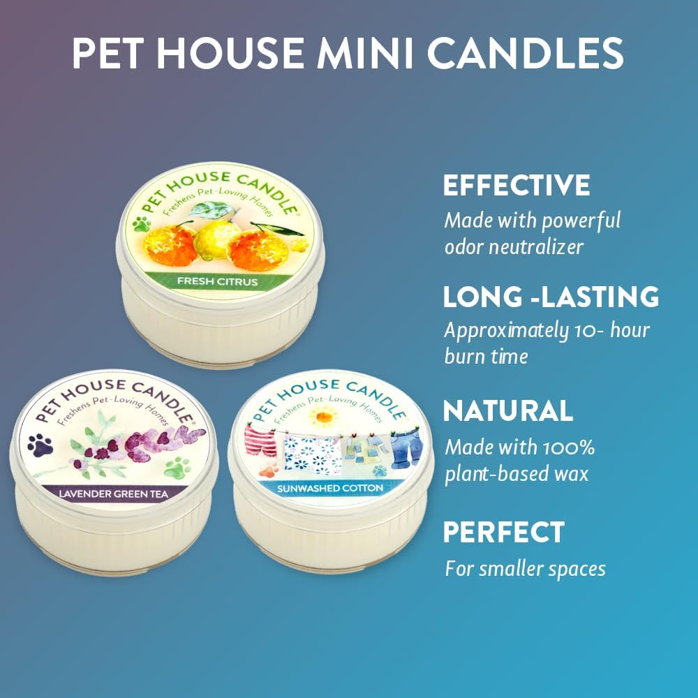 One Fur All soy wax pet odor neutralizer candles in packaging