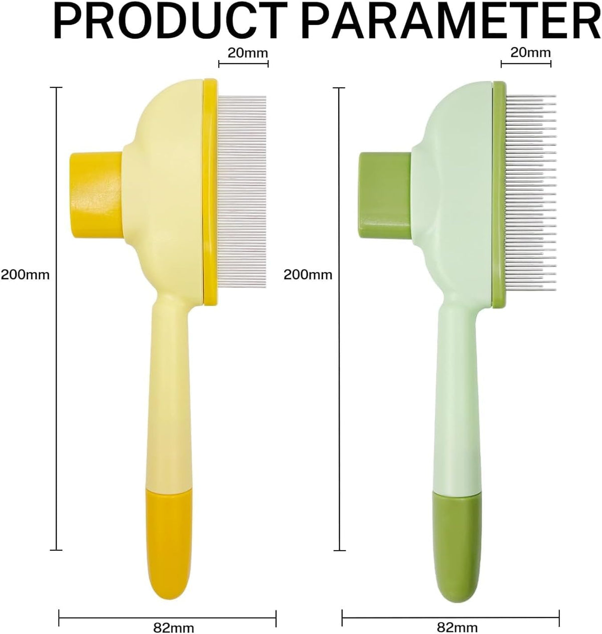 Premium cat and dog comb removing loose undercoat fur and dander