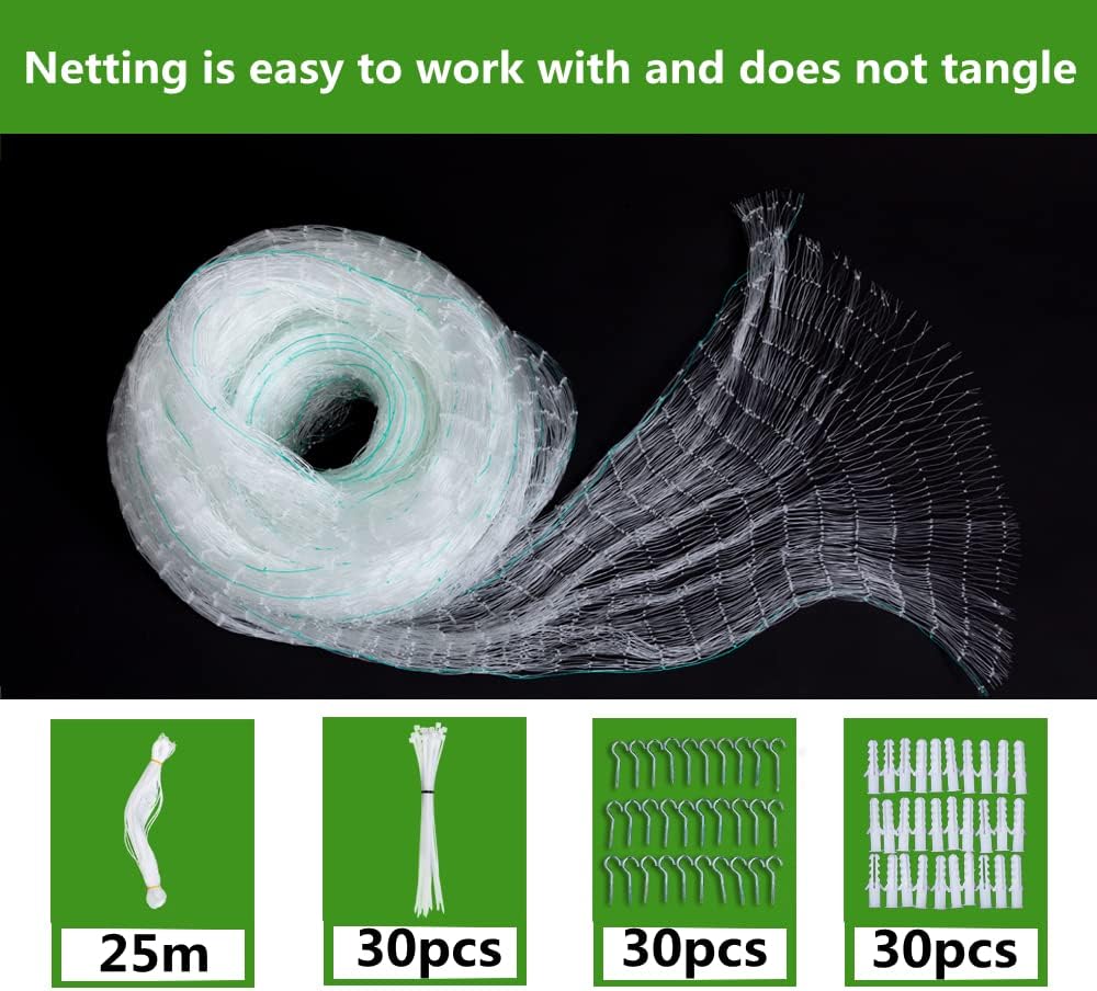 Cat Net Balcony Net Tear Resistant Transparent,High-Strength and Sturdy Staircase Railing Net,Anti Bird Net,Pet Safety Net (10x20ft,Color:Transparent) - Image 2