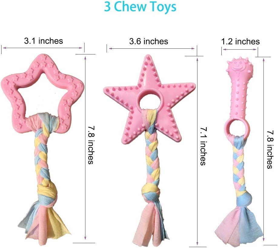 Volacopets squeaky crinkle bunny plush toy for puppies