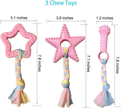 Volacopets squeaky crinkle bunny plush toy for puppies